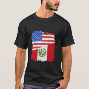 Peru USA Amerika Peruanische Flagge Peruanischer S T-Shirt