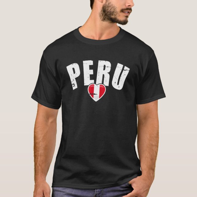 Peru Vintag Peru Flag 1 T-Shirt (Vorderseite)