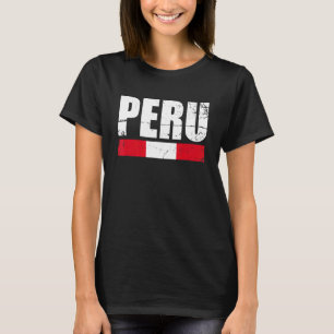 Peru Vintag Peru Flag 3 T-Shirt