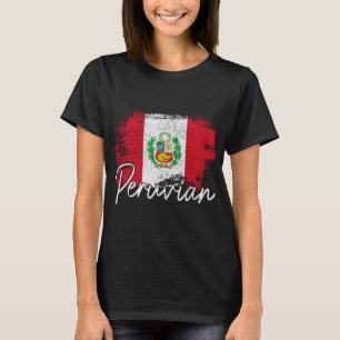 Peru Vintage Flagge Peruanischer Stolz Roots Pullo T-Shirt