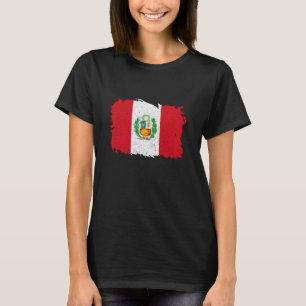 Peru Vintage Peruanische Flagge Peruanischer Stolz T-Shirt