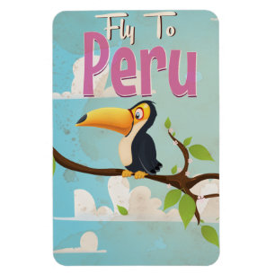 Peru Vintage Reiseplakat Magnet