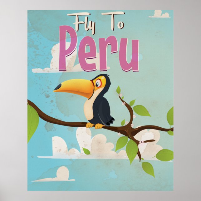 Peru Vintage Travel Poster. Poster (Vorne)