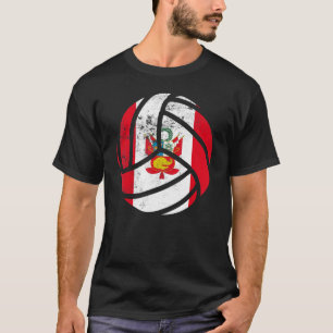 Peru Volleyball Peruaner Flagge Volleyball Männer T-Shirt