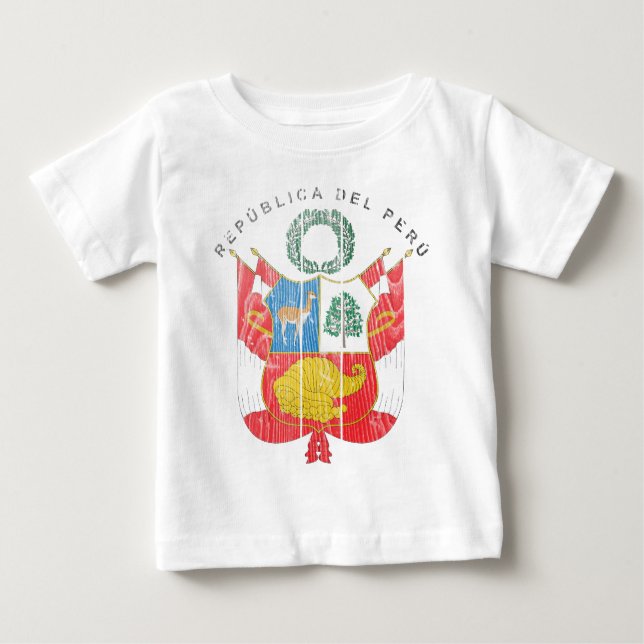 Peru-Wappen Baby T-shirt (Vorderseite)