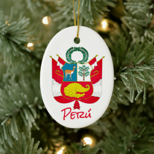 Peru-Wappen Keramik Ornament