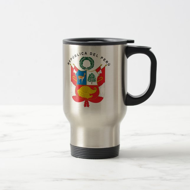 Peru-Wappen Reisebecher (Rechts)
