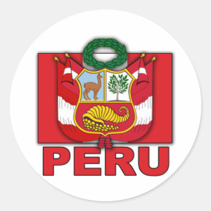 Peru-Wappen Runder Aufkleber