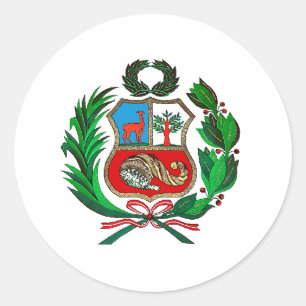 Peru-Wappen Runder Aufkleber