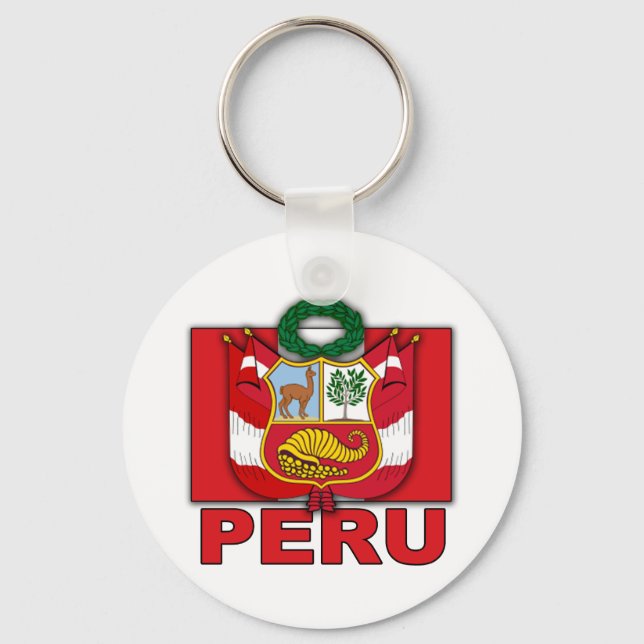 Peru-Wappen Schlüsselanhänger (Vorderseite)