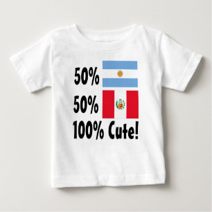 Peruaner 100% 50% Argentinier-50% niedlich Baby T-shirt