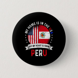 Peruanisch-amerikanisches Patriot-Herz stammt von Button