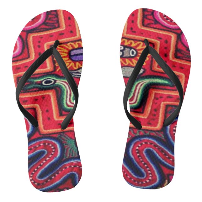 Peruanische Fabric Print Summer Sandal Flip Flops  (Fußbett)