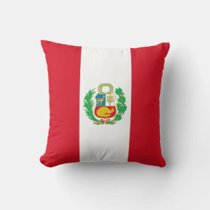Peruanische Flagge auf amerikanischem MoJo-Pillow Kissen
