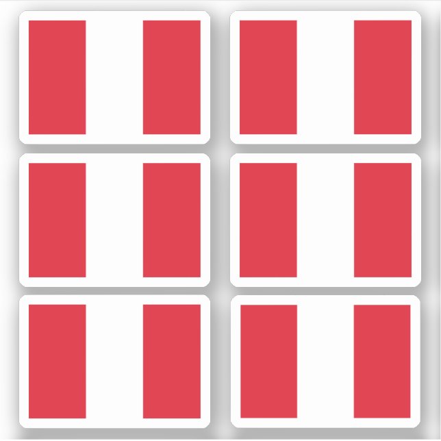 peruanische Flagge Aufkleber (Vorderseite)