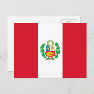 Peruanische Flagge, Flagge Perus Postkarte