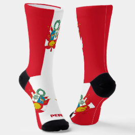 Peruanische Flagge Patriotisch, Nachhaltig Peru Pr Socken