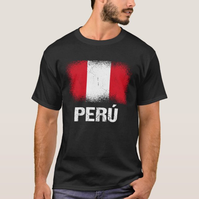 Peruanische Flagge Peru 1 T-Shirt (Vorderseite)