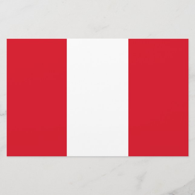 Peruanische Flagge (Peru) Briefpapier (Vorderseite)
