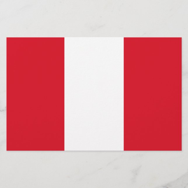 Peruanische Flagge (Peru) Briefpapier (Vorderseite)