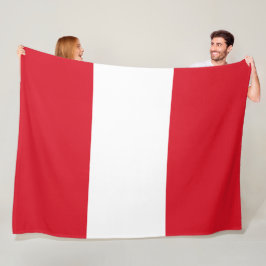 Peruanische Flagge (Peru) Fleecedecke