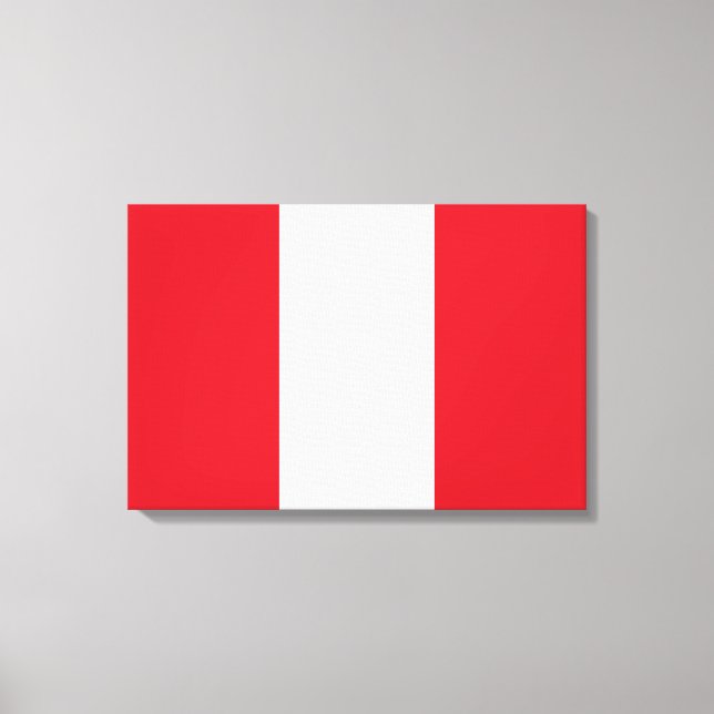 Peruanische Flagge (Peru) Leinwanddruck (Vorderseite)