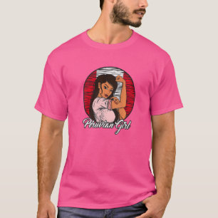 Peruanische Flagge Peru Peruanisches Mädchen   T-Shirt