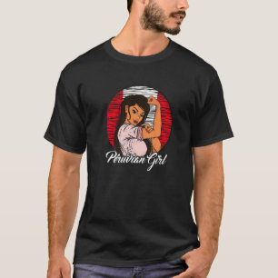 Peruanische Flagge Peru Peruanisches Mädchen T-Shirt