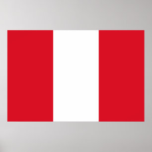 Peruanische Flagge (Peru) Poster