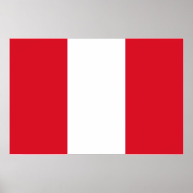 Peruanische Flagge (Peru) Poster (Vorne)