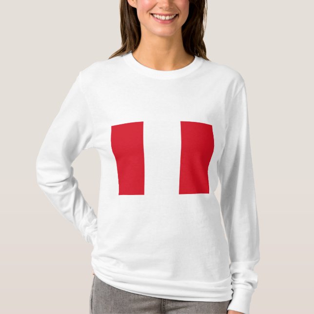 Peruanische Flagge (Peru) T-Shirt (Vorderseite)