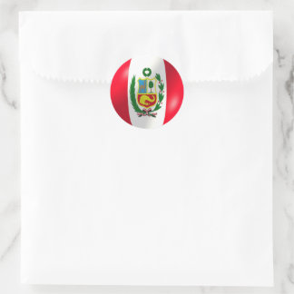 Peruanische Flagge Runder Aufkleber