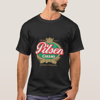 Peruanische Flaggenverbindung Nahrung Cerveza Pils T-Shirt