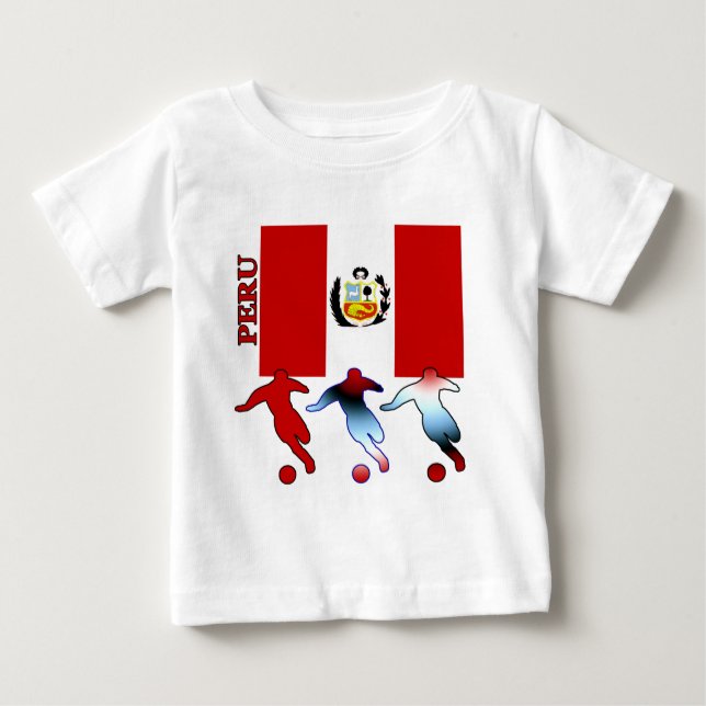 Peruanische Fußball-Spieler Baby T-shirt (Vorderseite)