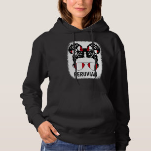 Peruanische Girl Peru Flagge Hispanic Heritage Mon Hoodie