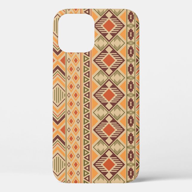Peruanische Inder: Tribal Geometric Seamless Case-Mate iPhone Hülle (Rückseite)