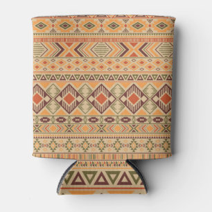 Peruanische Inder: Tribal Geometric Seamless Dosenkühler
