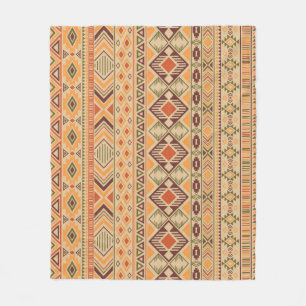 Peruanische Inder: Tribal Geometric Seamless Fleecedecke