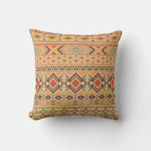 Peruanische Inder: Tribal Geometric Seamless Kissen
