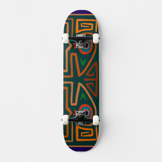 Peruanische Inka-Vogel-Spirituosen Skateboard (Vorderseite)