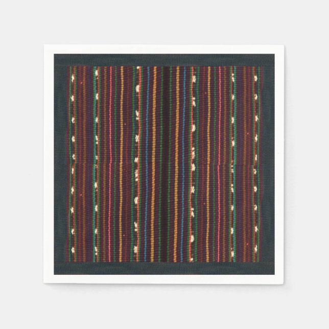 Peruanische Inka Weaving Design Stripes Serviette (Vorderseite)