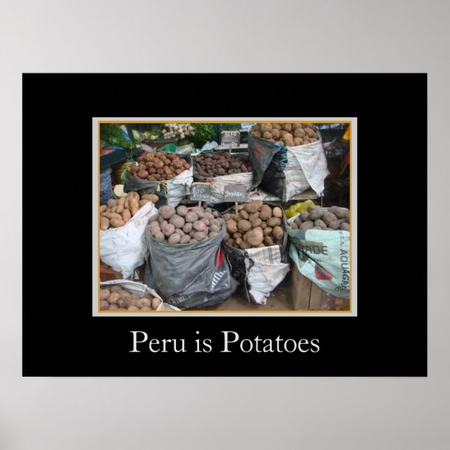 Peruanische Kartoffeln - Marktstand Poster (Vorne)
