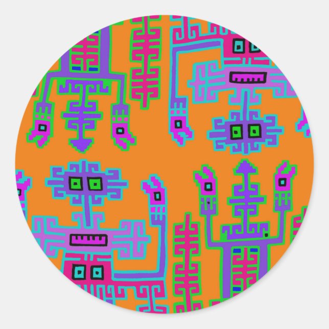 Peruanische Könige Runder Aufkleber (Vorderseite)