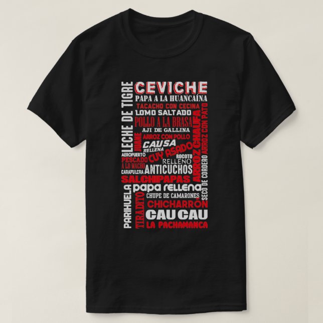 Peruanische Küche Peru Feinschmecker Koch Gastrono T-Shirt (Design vorne)