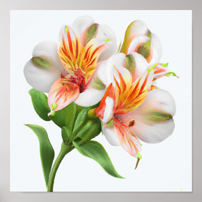 Peruanische Lily-Blume Art Print Poster (Vorne)
