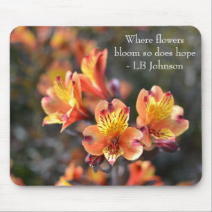 Peruanische Lily-Blume botanische Inspiration Mousepad
