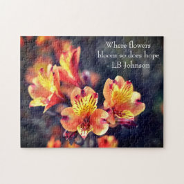 Peruanische Lily-Blume botanische Inspiration Puzzle