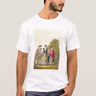 Peruanische Männer und Frauen im traditionellen T-Shirt