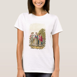 Peruanische Männer und Frauen im traditionellen T-Shirt