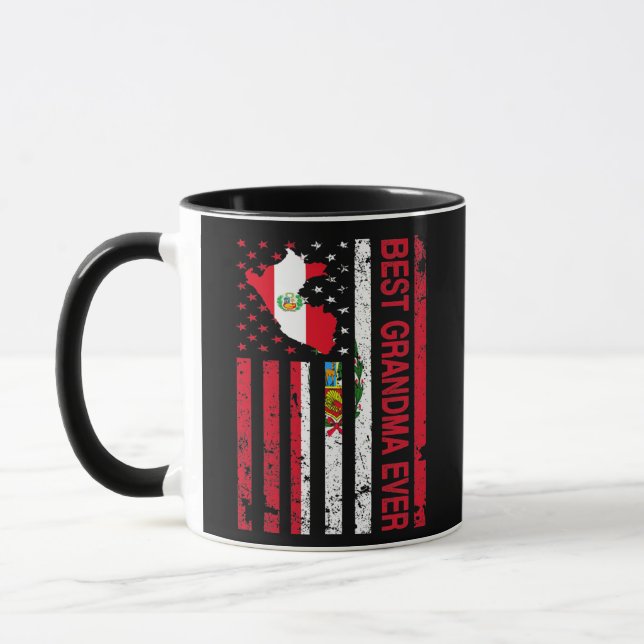 Peruanische Oma Peru USA Amerikanischer Muttertag  Tasse (Links)